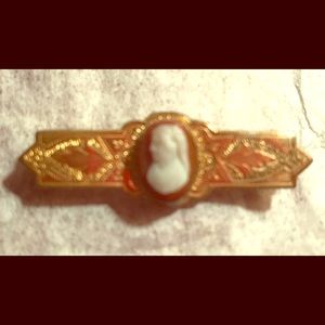 Antique Cameo Bar Pin